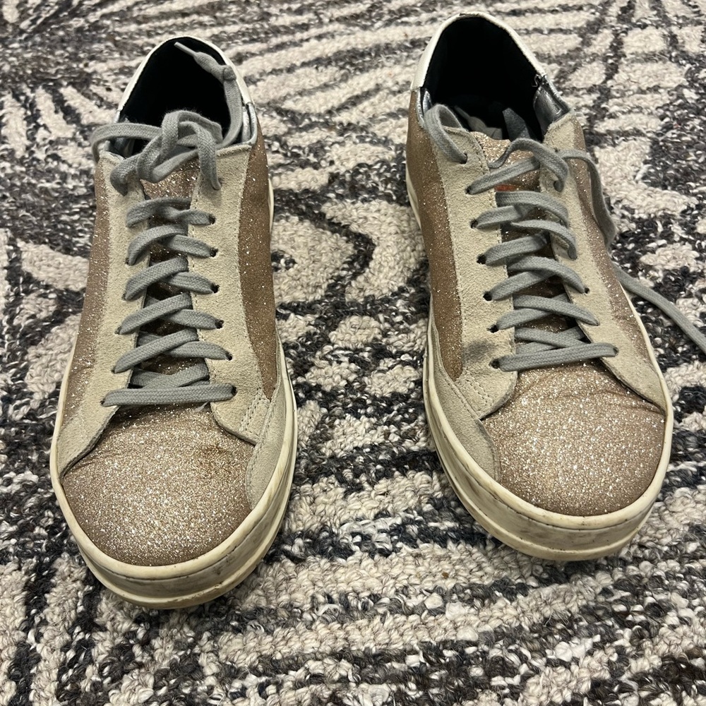 P448 Women's Sneakers in Pink Glitter Size 38